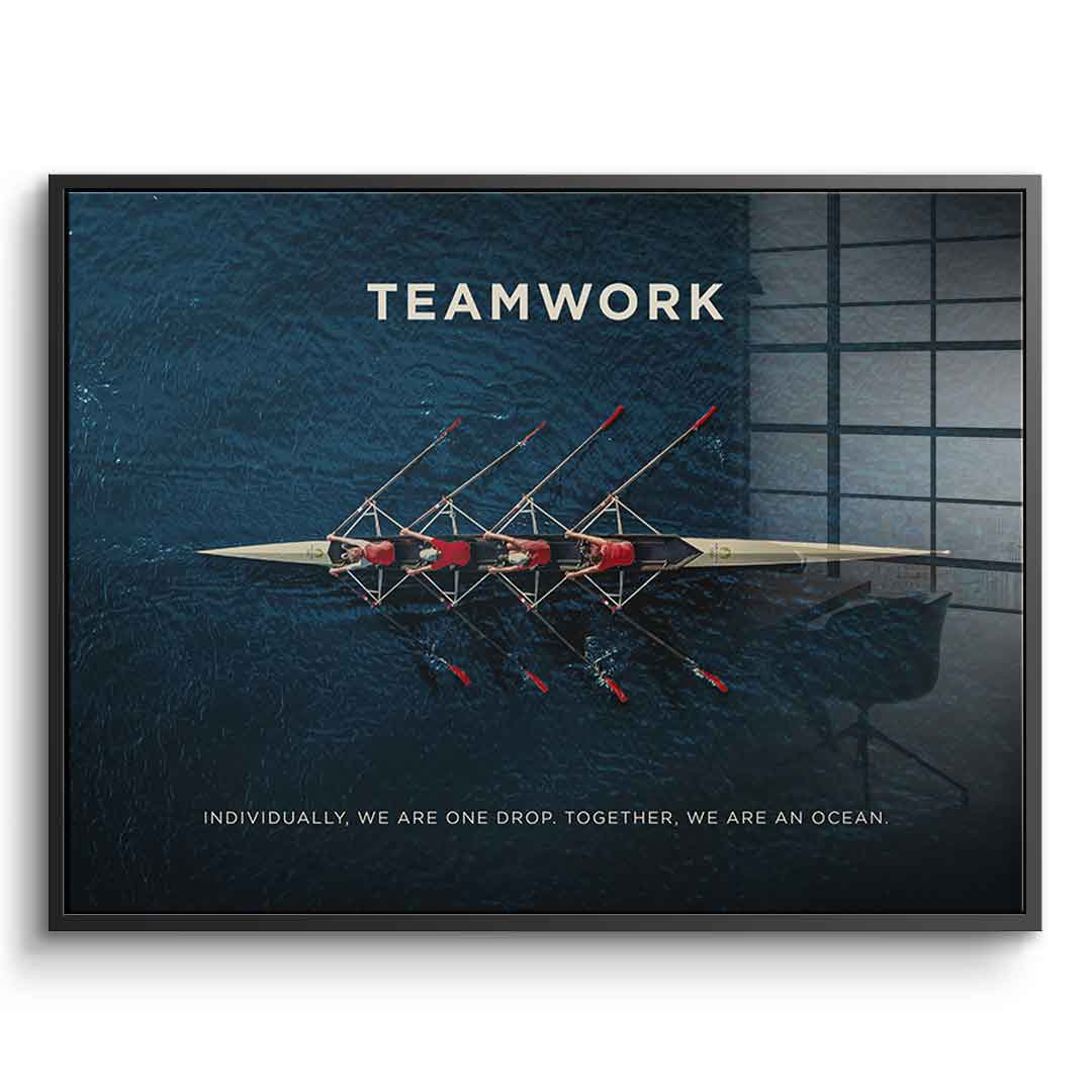 Teamwork #Rowing - Acrylic glass