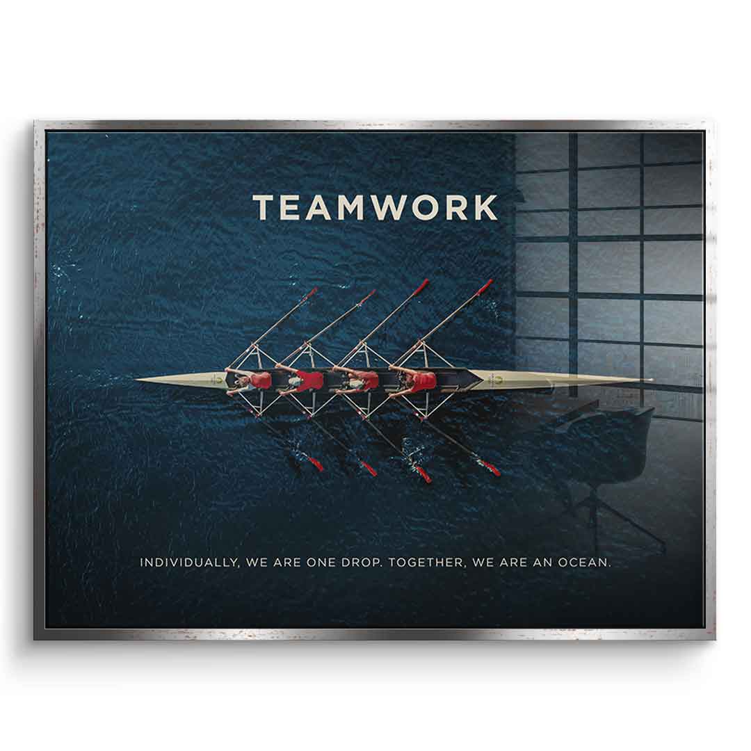 Teamwork #Rowing - Acrylic glass