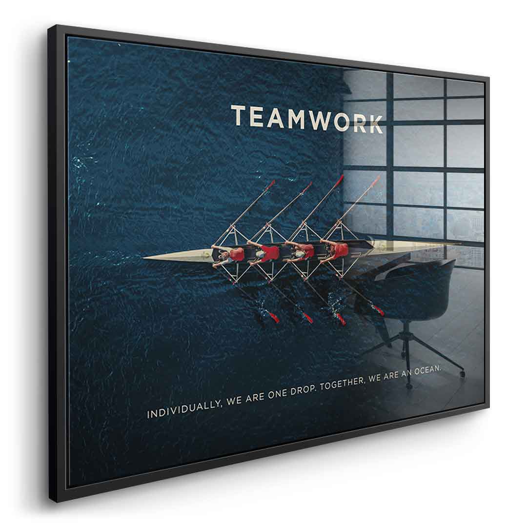 Teamwork #Rowing - Acrylic glass