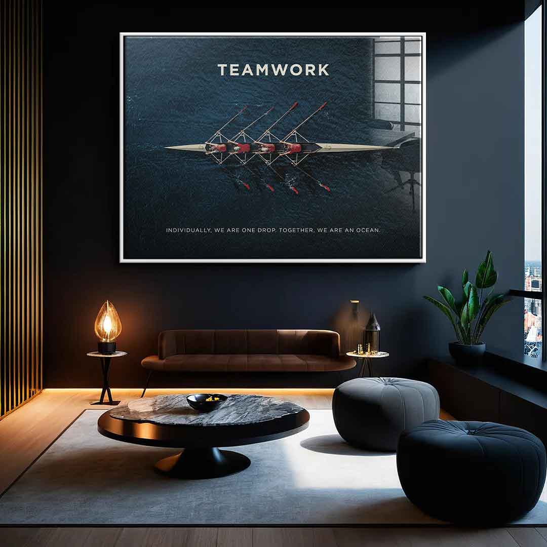 Teamwork #Rowing - Acrylic glass
