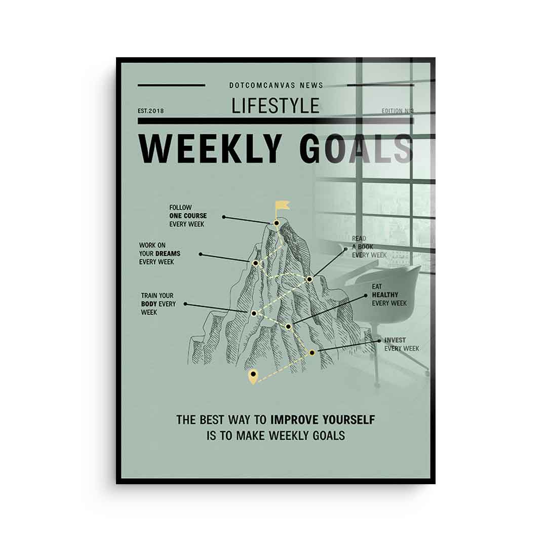 Weekly Goals - Acrylglas