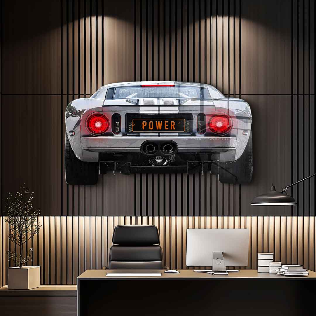 Wandskulptur Ford GT Backside - Acrylglas