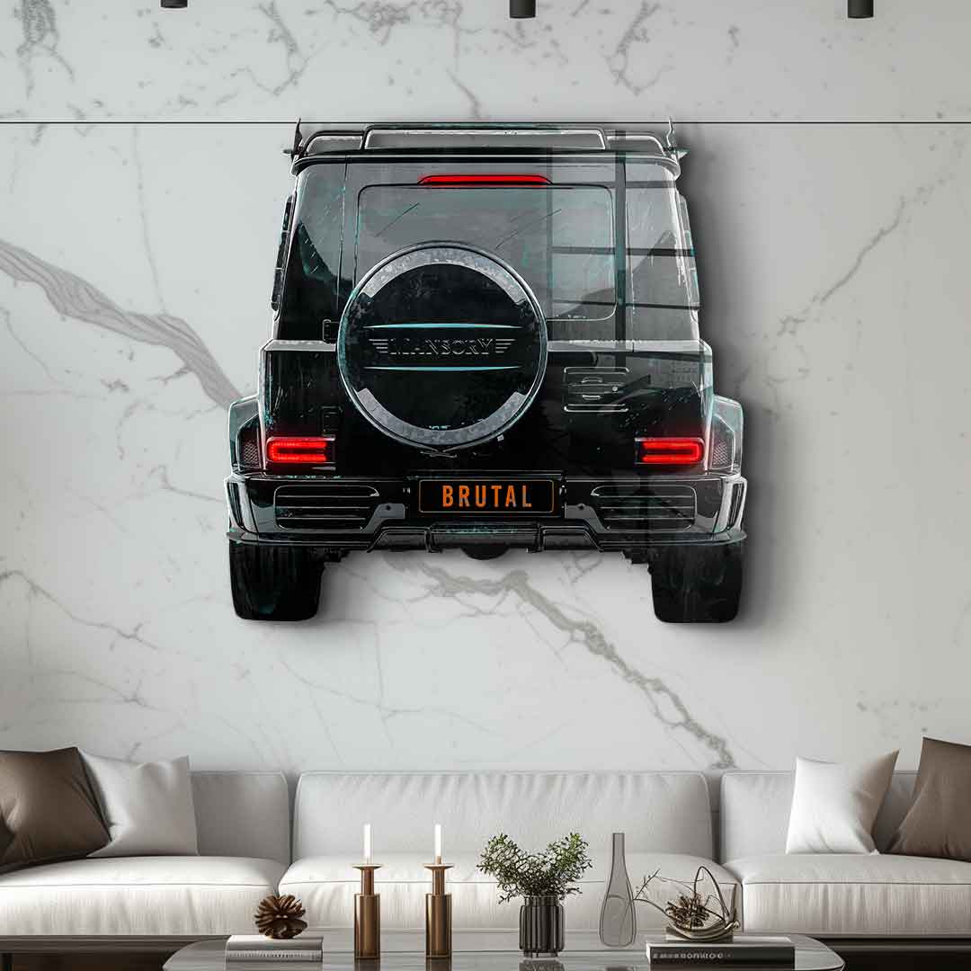 Wandskulptur G-Wagon Backside - Acrylglas