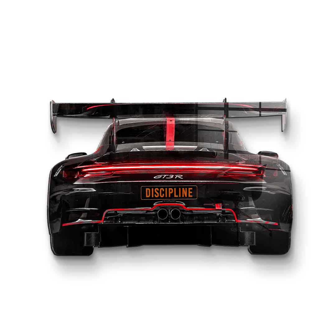 Wall sculpture Porsche Backside - acrylic glass