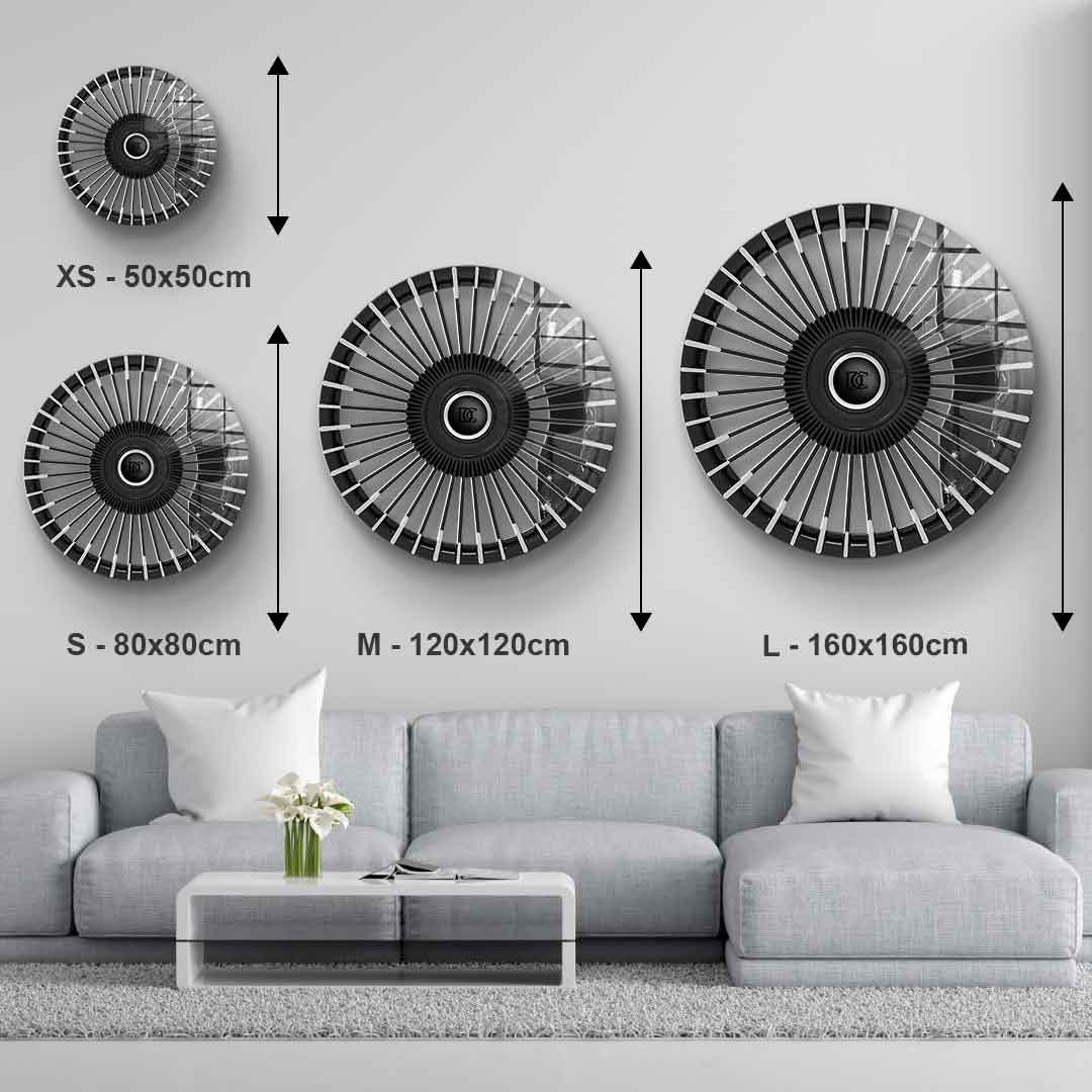 Wall sculpture Wheel 3 - Acrylic glass