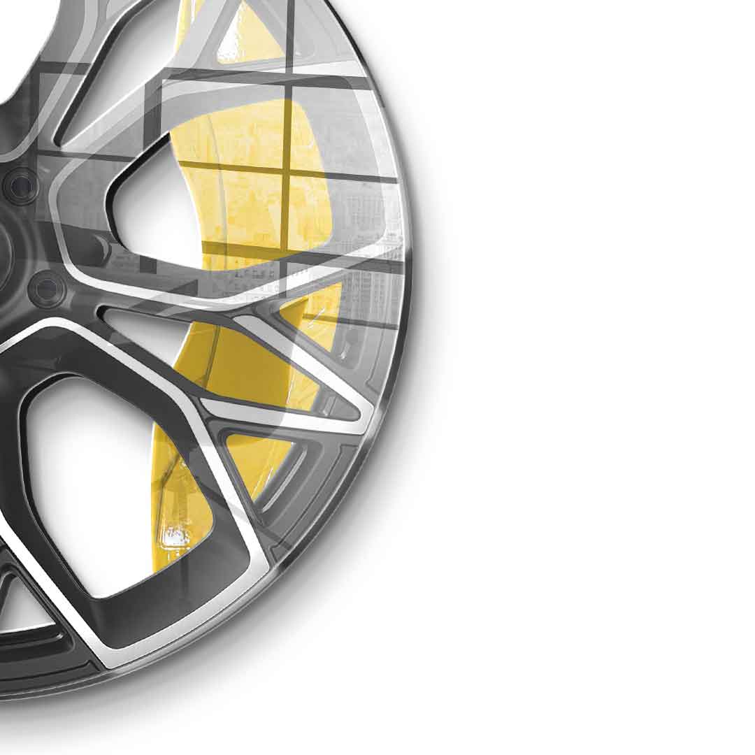 Wall sculpture Wheel 4 - acrylic glass