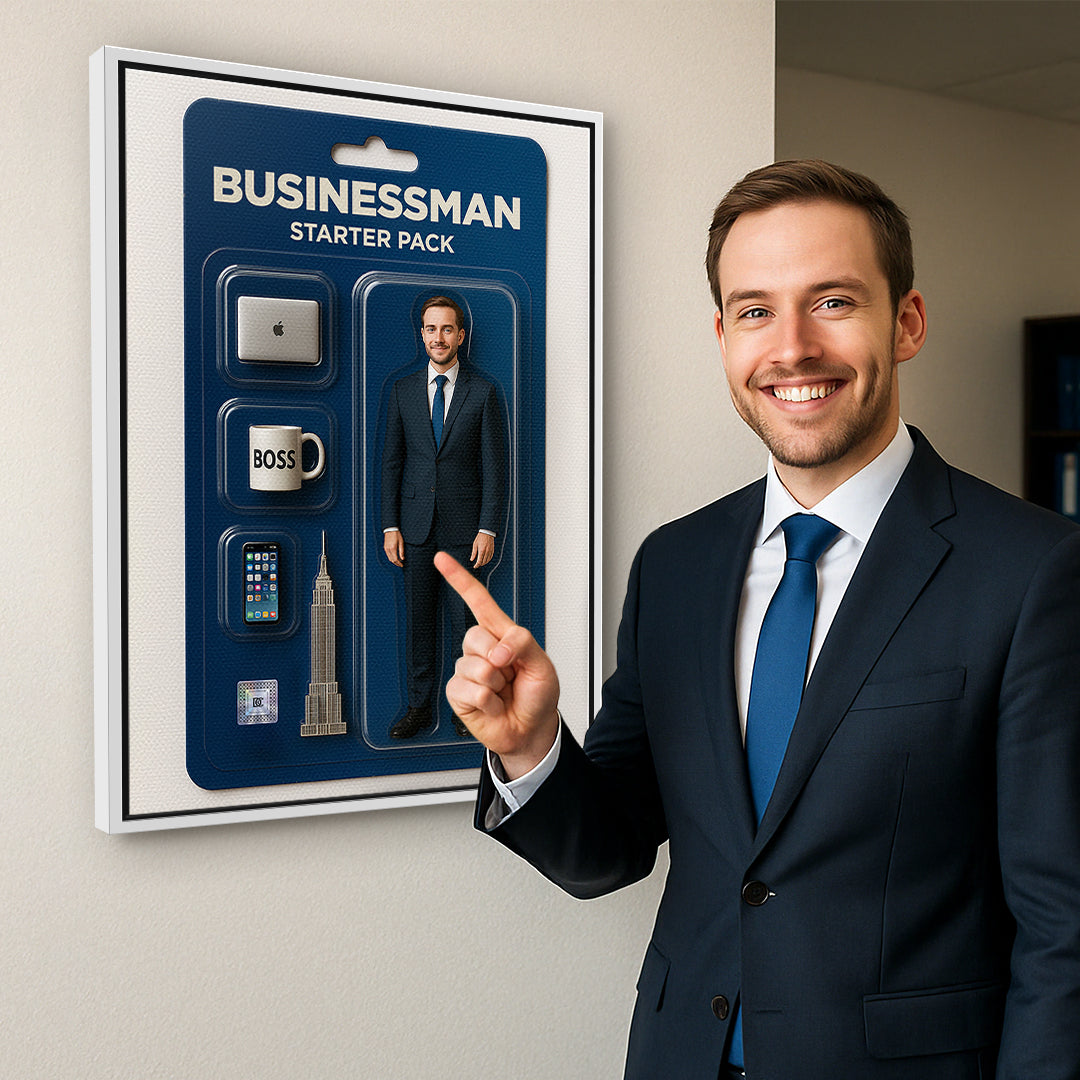 Virales Starter Pack Wandbild - Personalisierbar - Leinwand