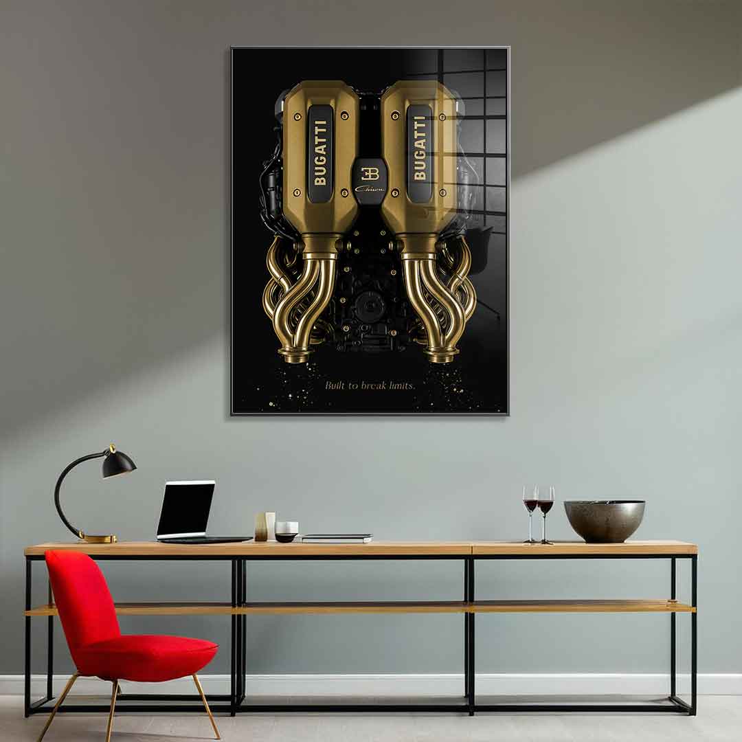 Bugatti Engine - Blattgold