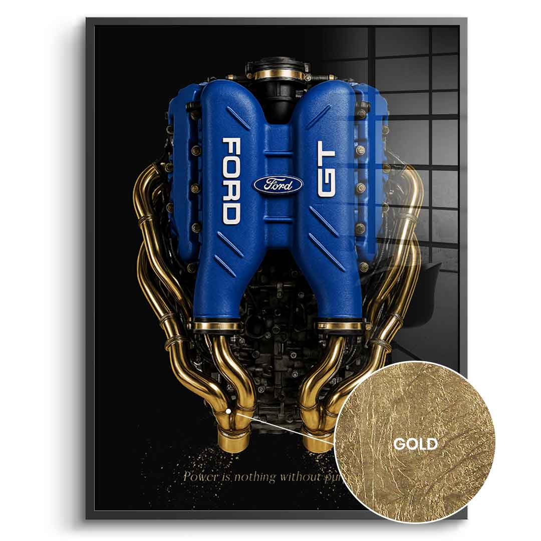 Ford GT Engine - Blattgold