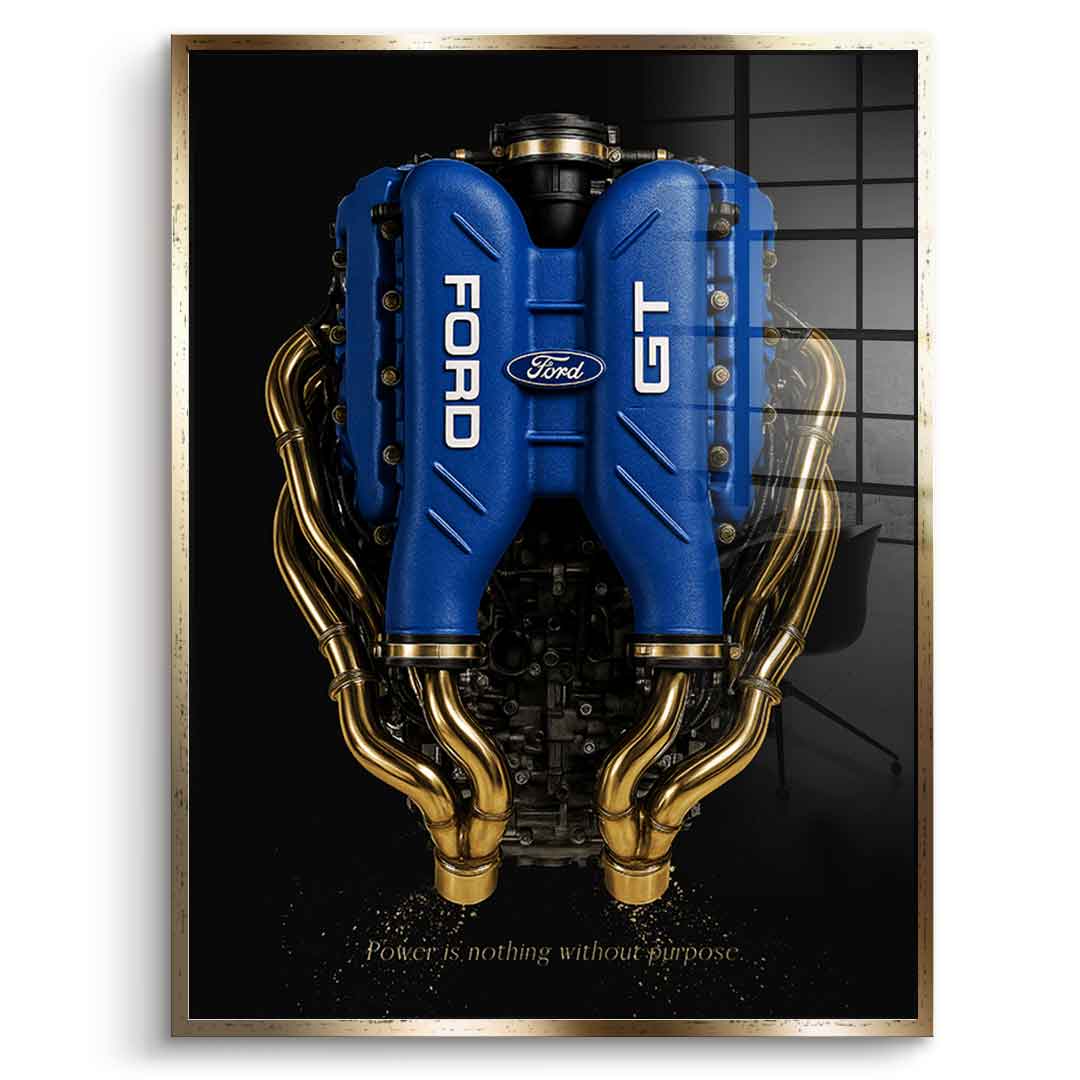 Ford GT Engine - Blattgold