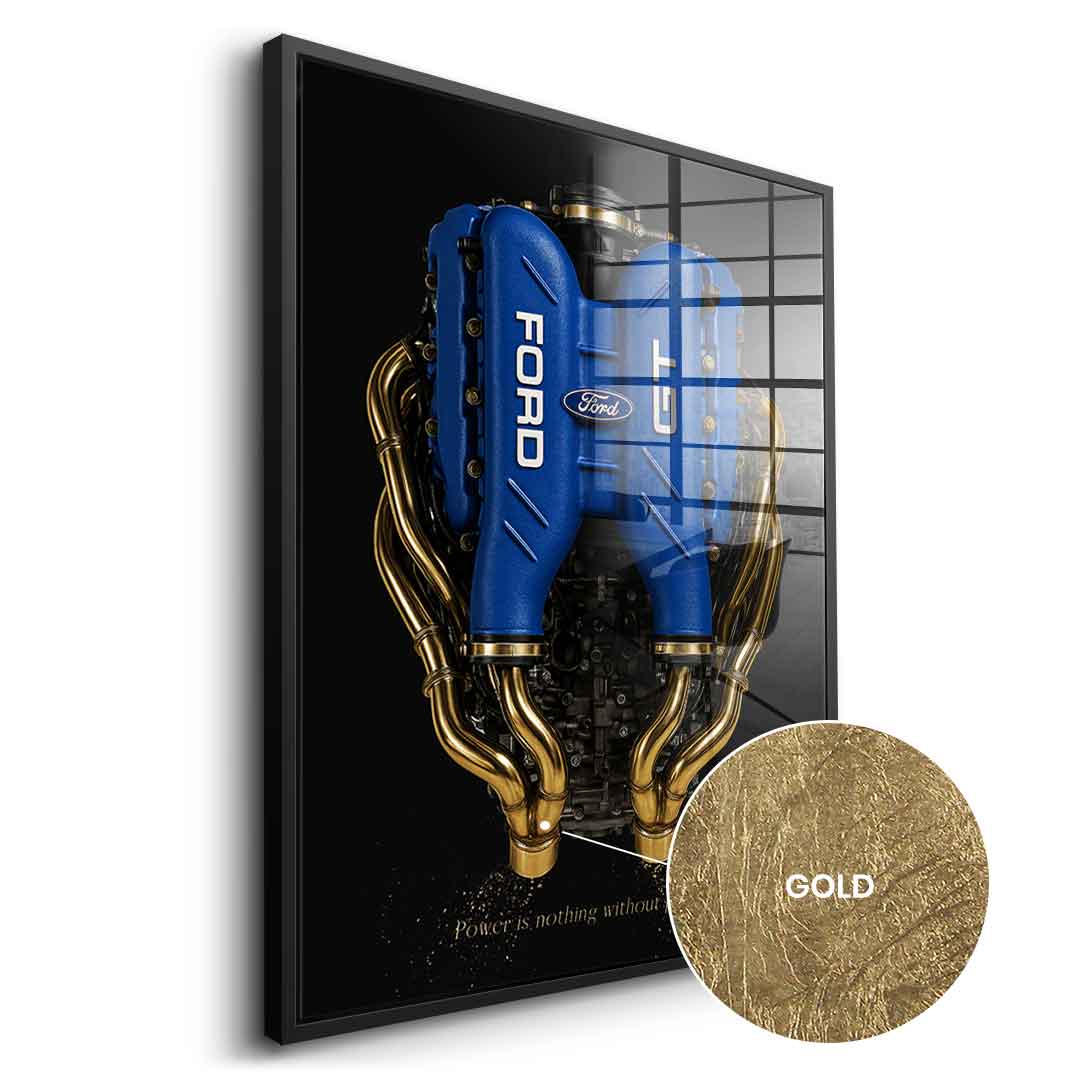 Ford GT Engine - Blattgold