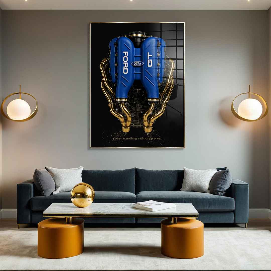 Ford GT Engine - Blattgold