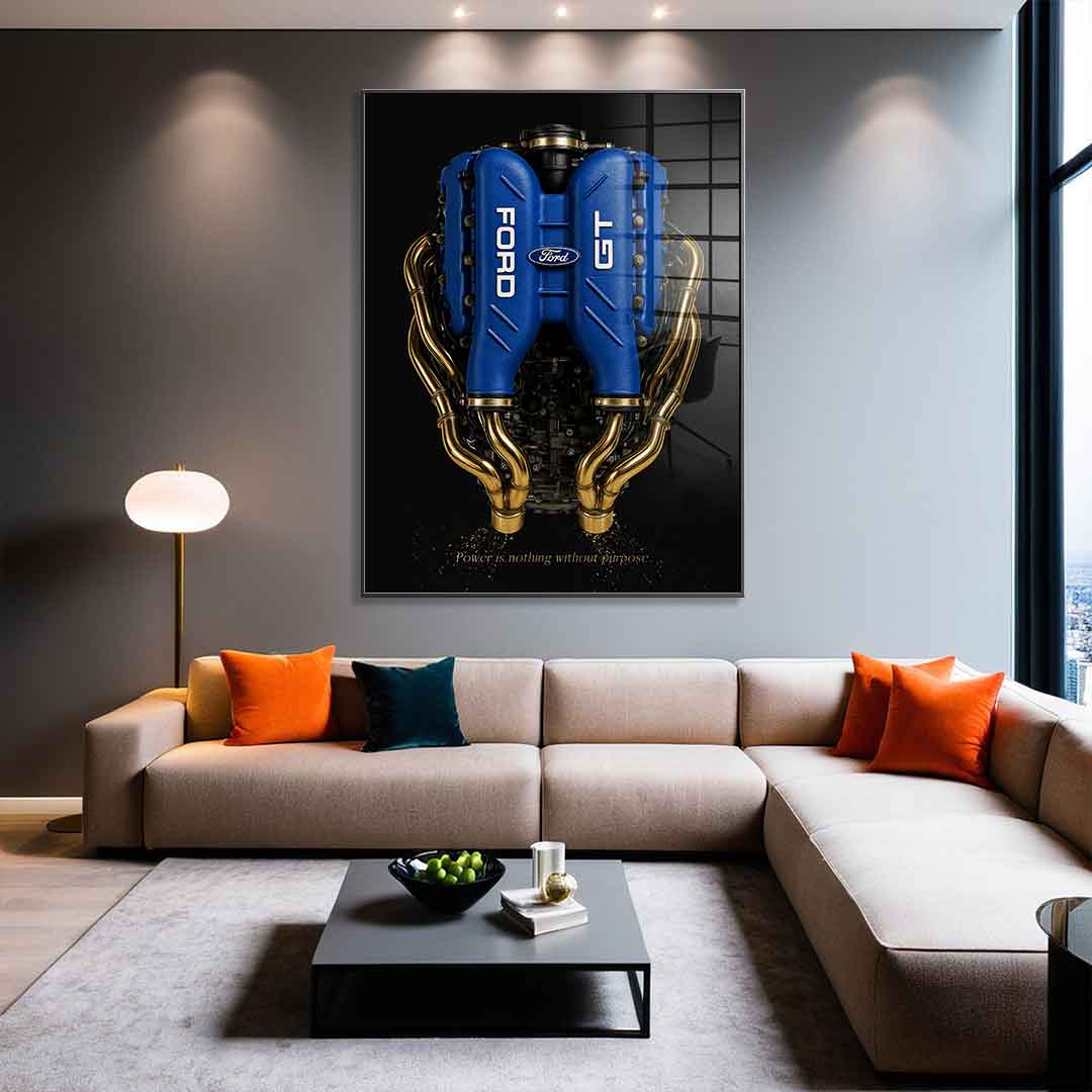 Ford GT Engine - Blattgold