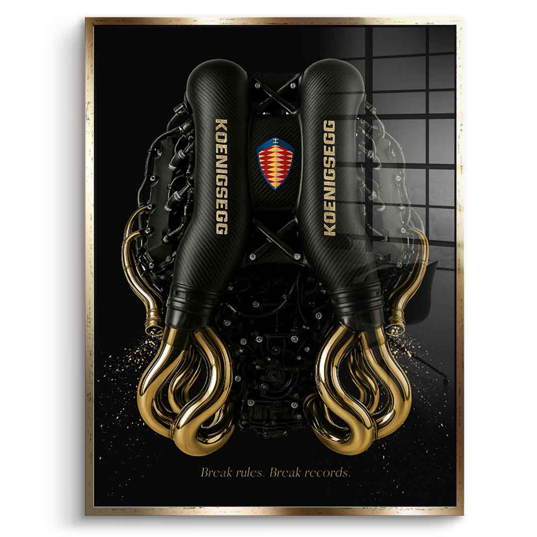 Koenigsegg Engine - Gold Leaf