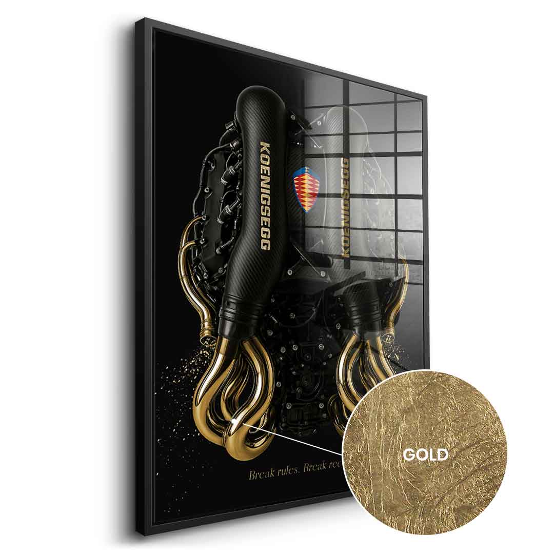 Koenigsegg Engine - Gold Leaf