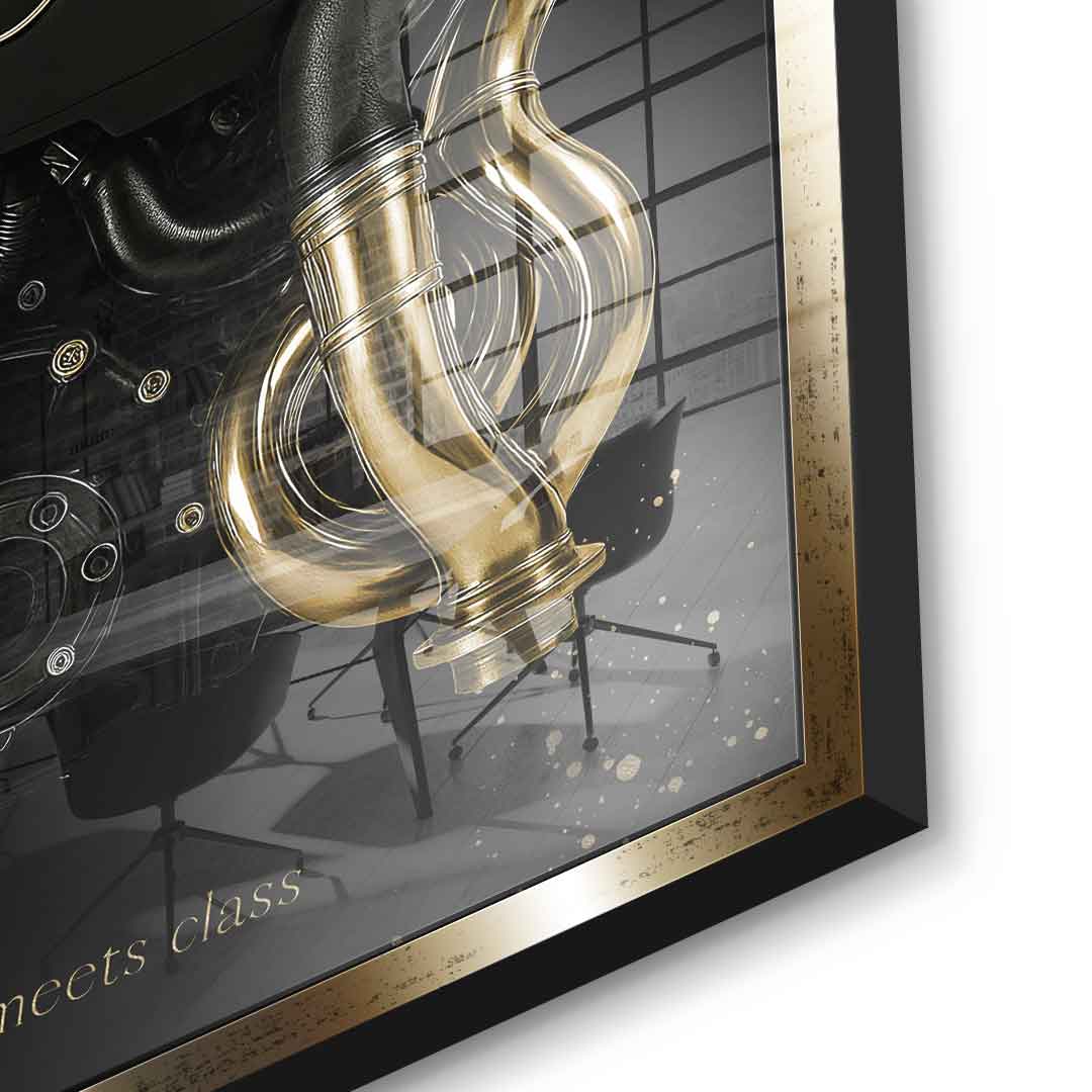 Mercedes V8 Engine - Gold Leaf