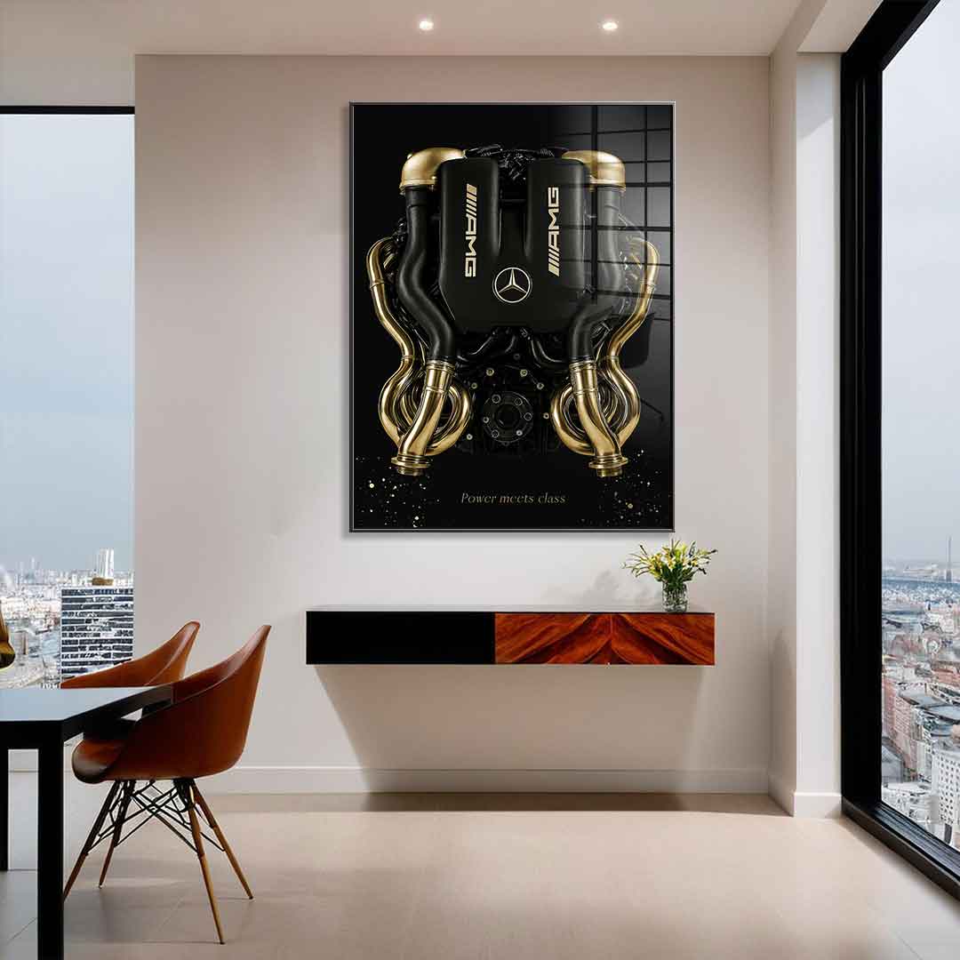 Mercedes V8 Engine - Blattgold