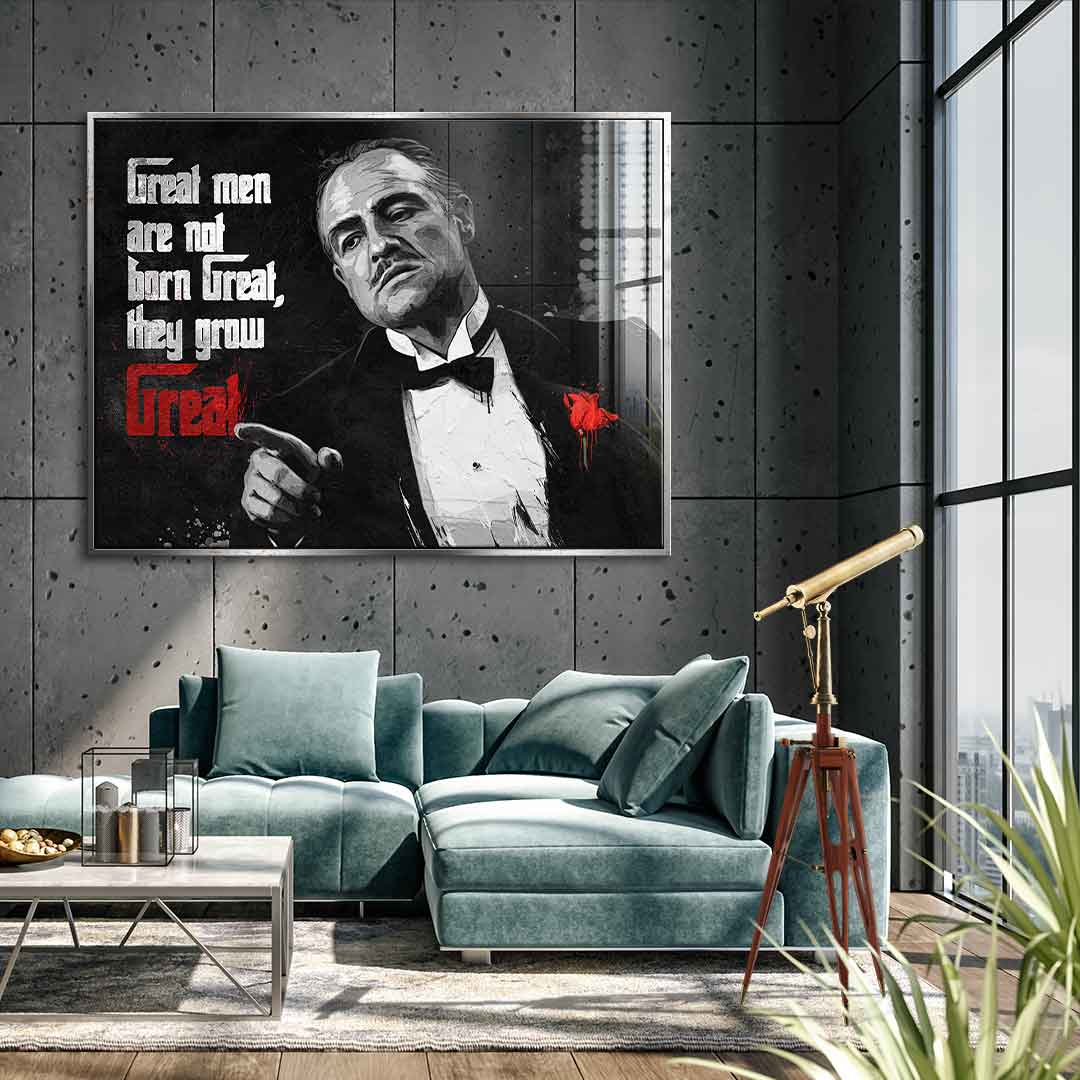 Great Men are not born Great - silver leaf