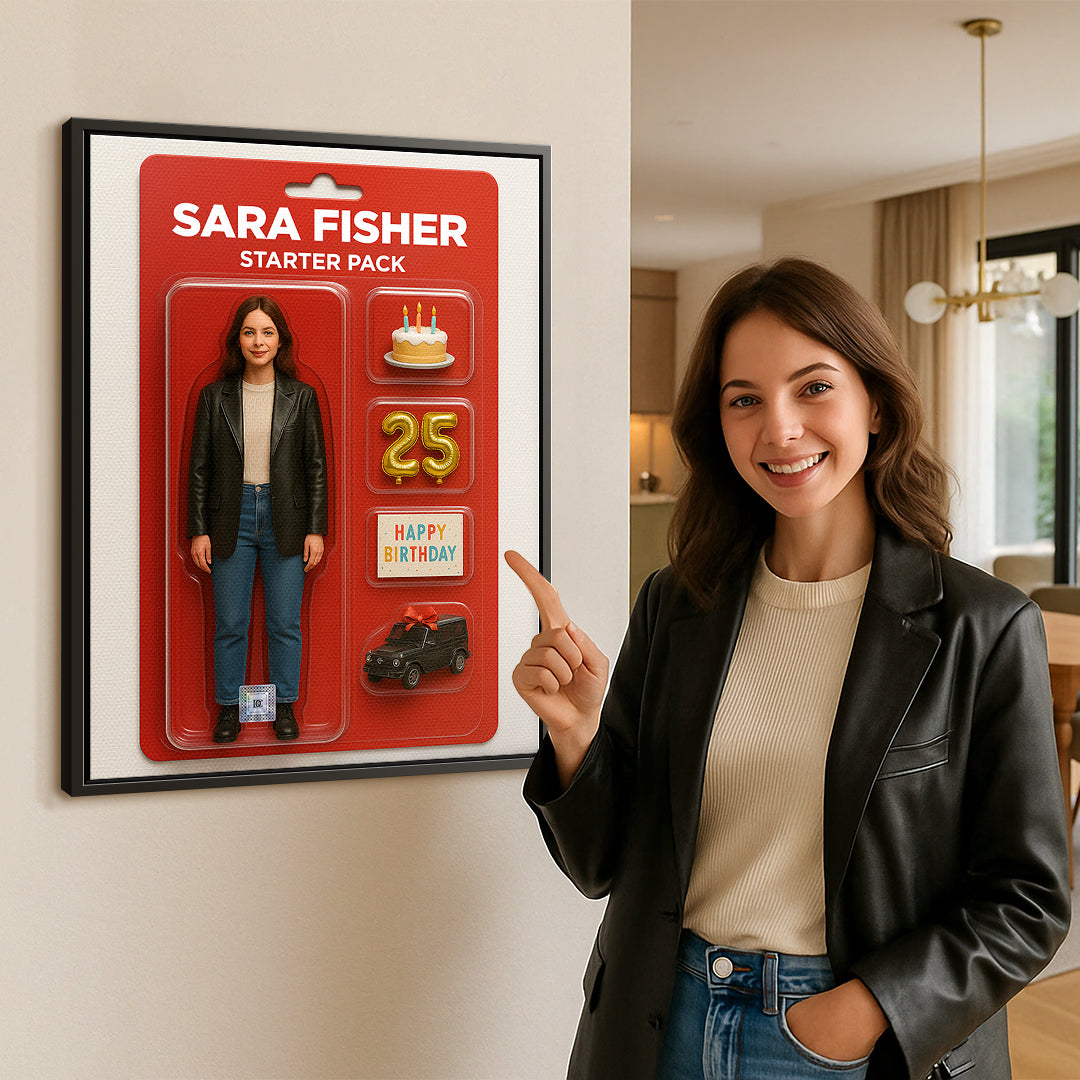 Virales Starter Pack Wandbild - Personalisierbar - Leinwand