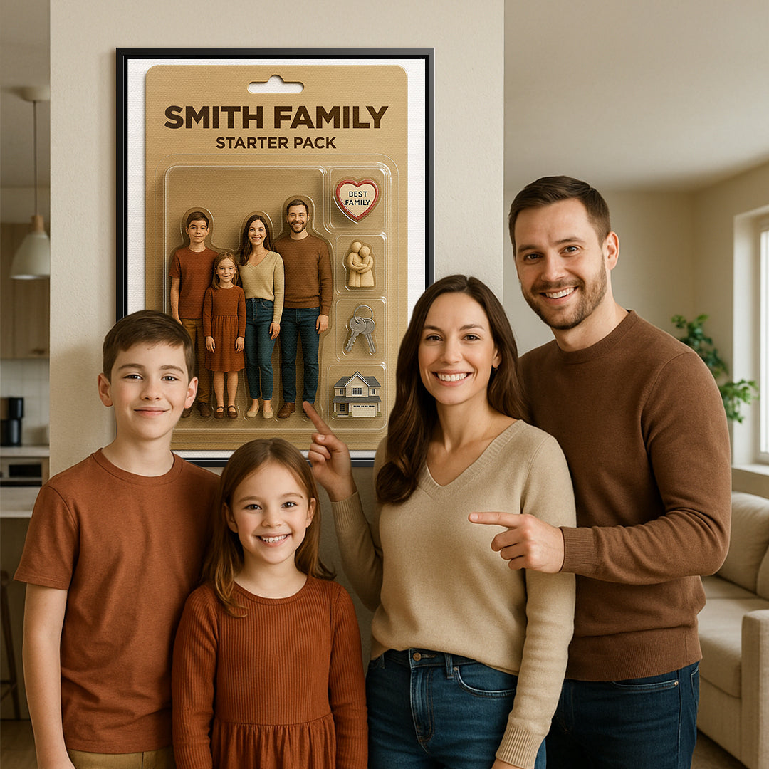 Virales Starter Pack Wandbild - Personalisierbar - Leinwand