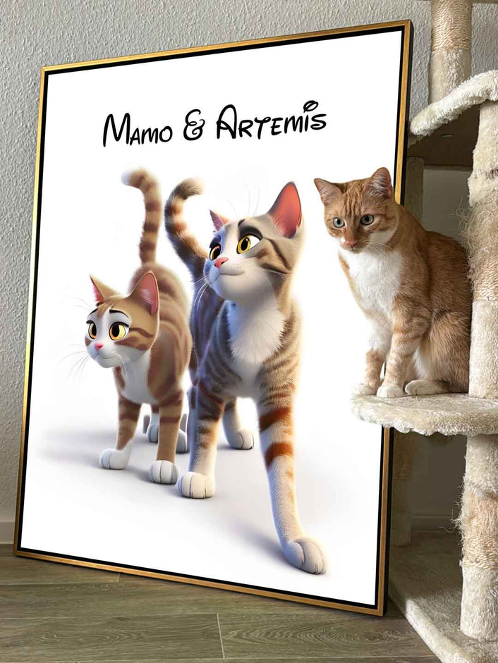 Cartoon Haustier Portrait Personalisierbar