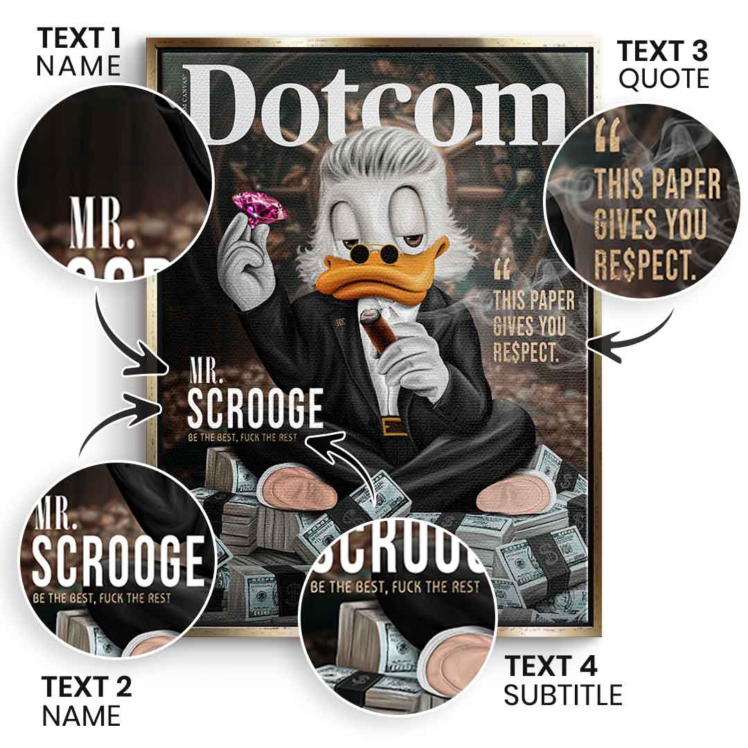 Personalisierbar Mr. RE$PECT - Leinwand