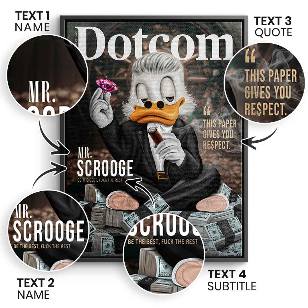 Personalisierbar Mr. RE$PECT - Leinwand