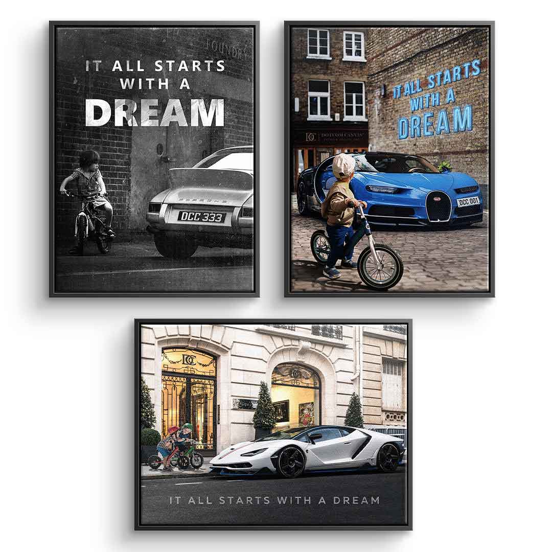 IT ALL STARTS WITH A DREAM - Leinwand 3x