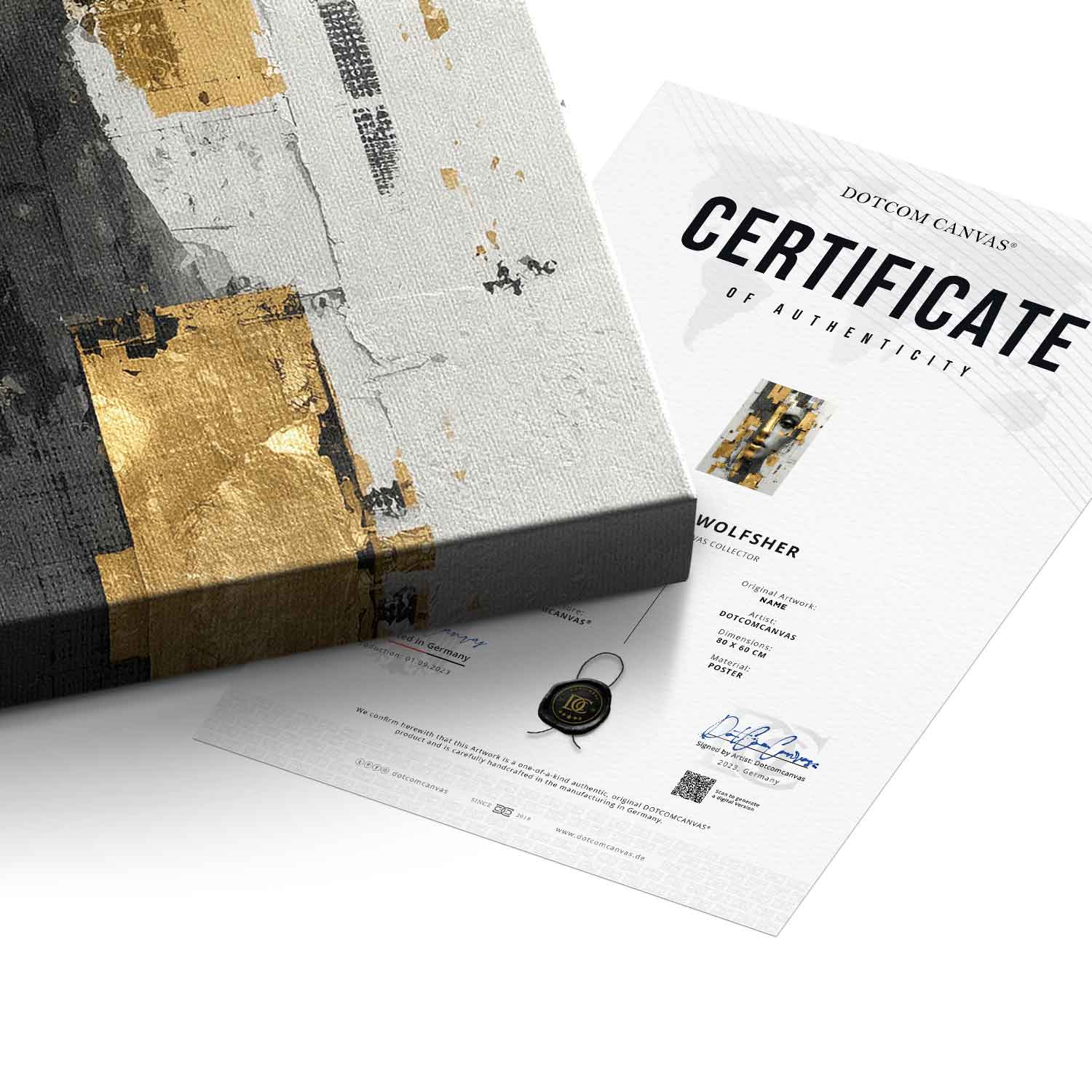 Gold White Half Face