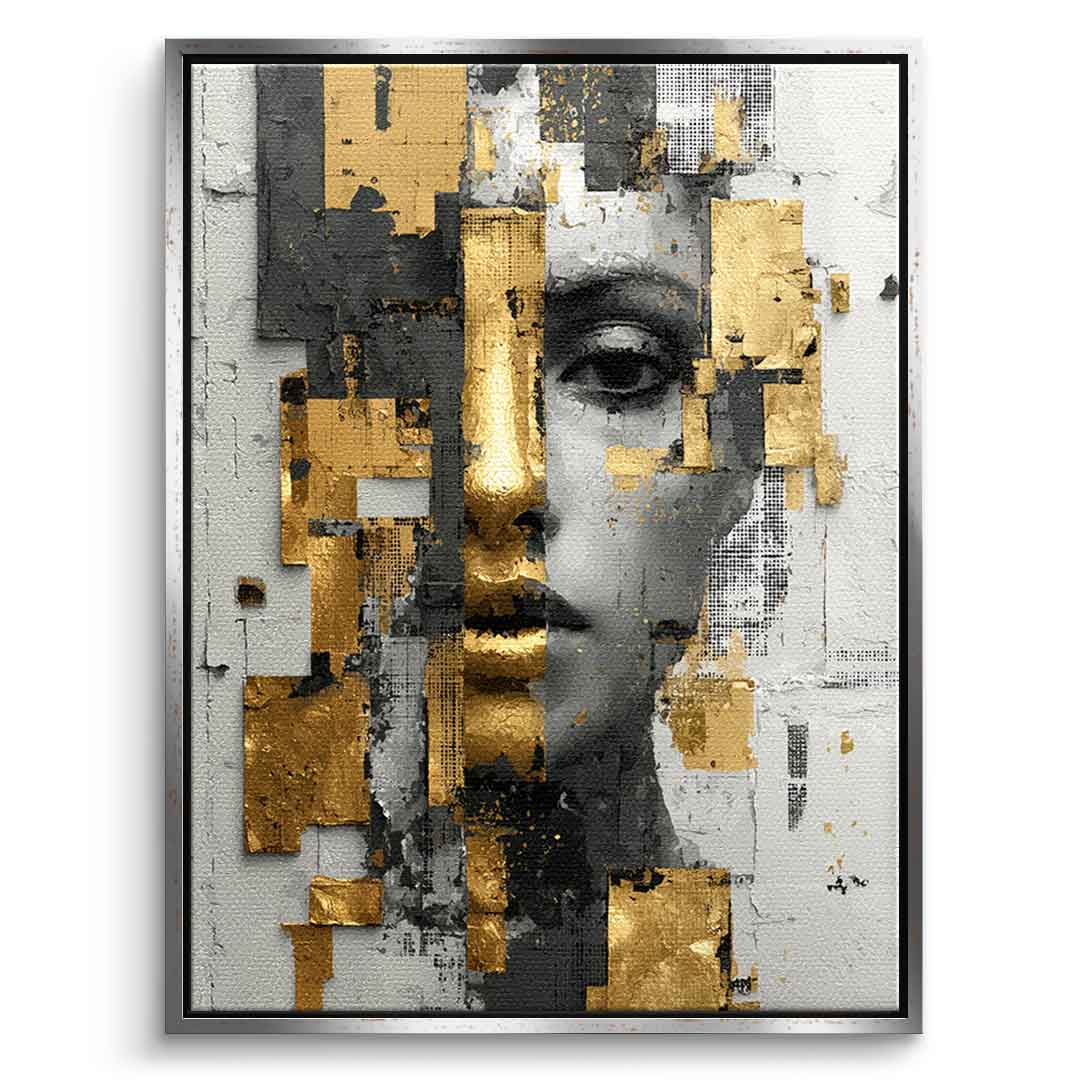 Gold White Half Face