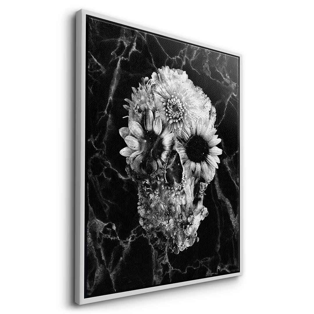 Marble Floral Skull