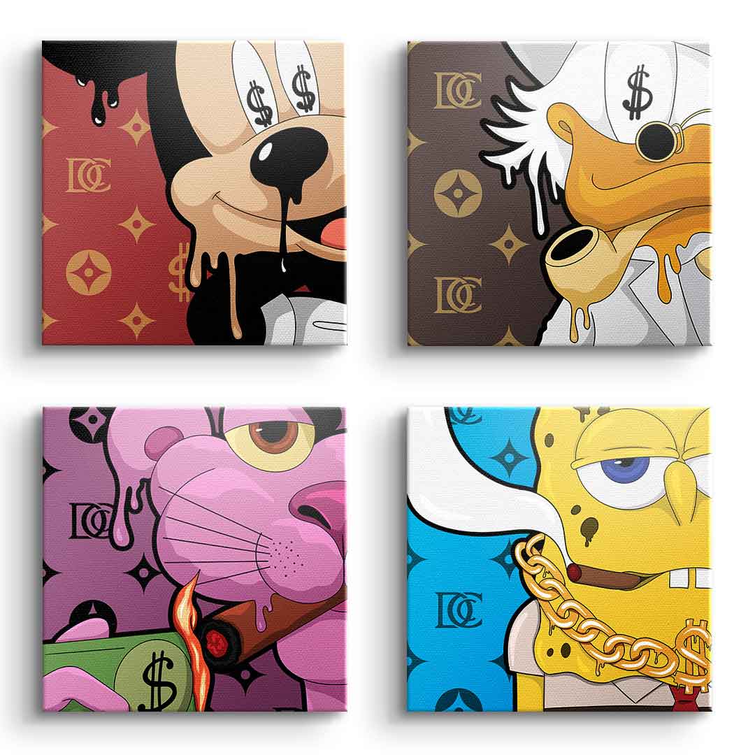 Melting Friends - Leinwand 4x