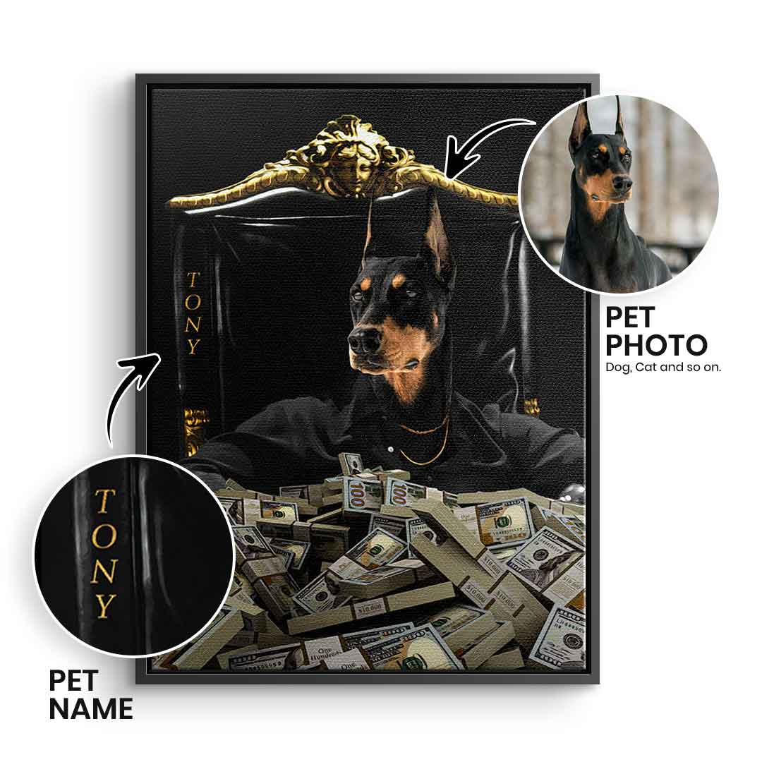 Scarface Haustier Portrait Personalisierbar