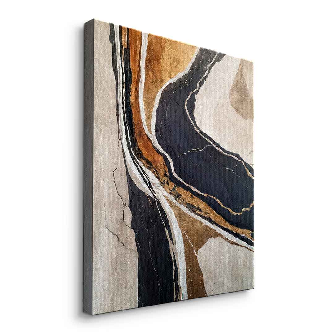 Textured Earth in Black and Gold