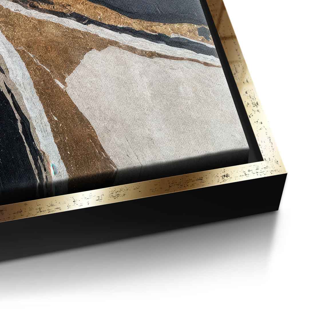 Textured Earth in Black and Gold