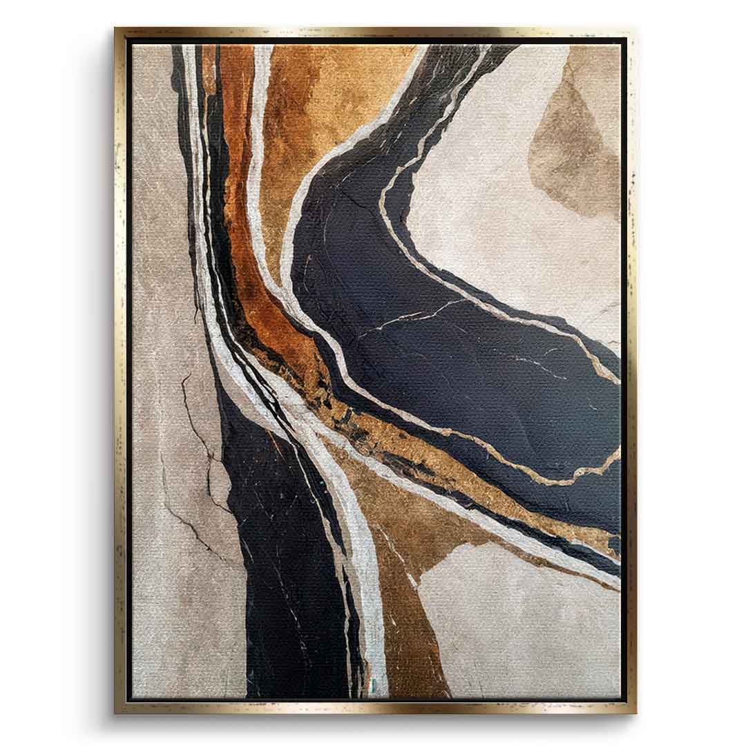 Textured Earth in Black and Gold