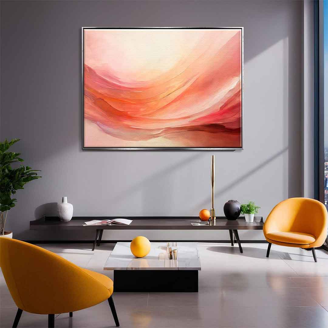 Waves of Peach and Pink