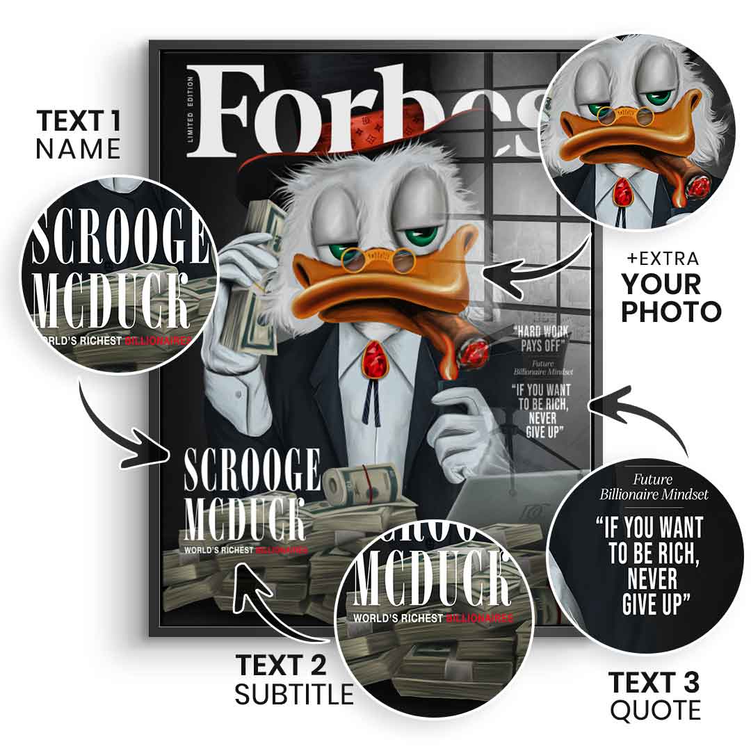 Personalisierbar Billionaire Duck - Acrylglas