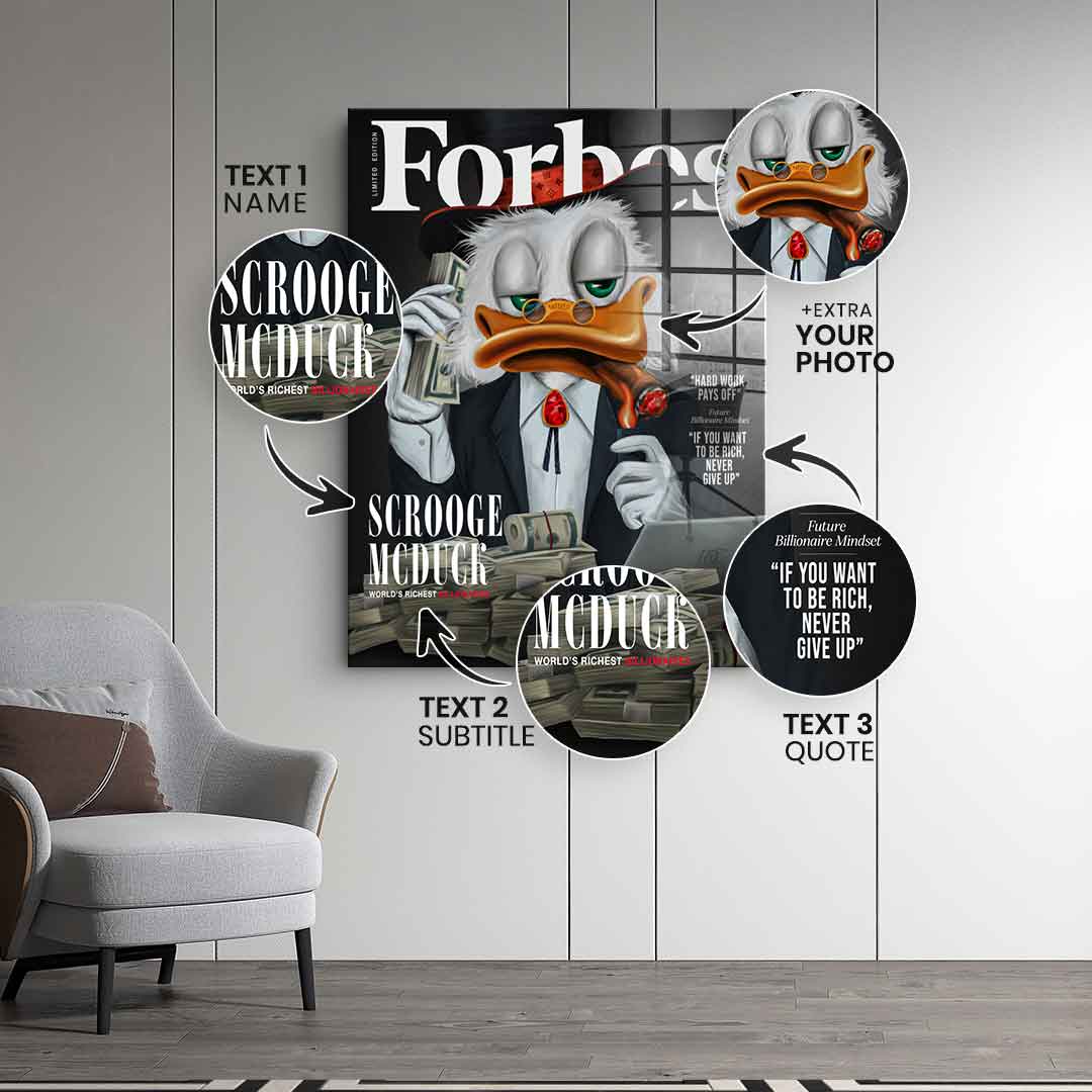 Personalisierbar Billionaire Duck - Acrylglas