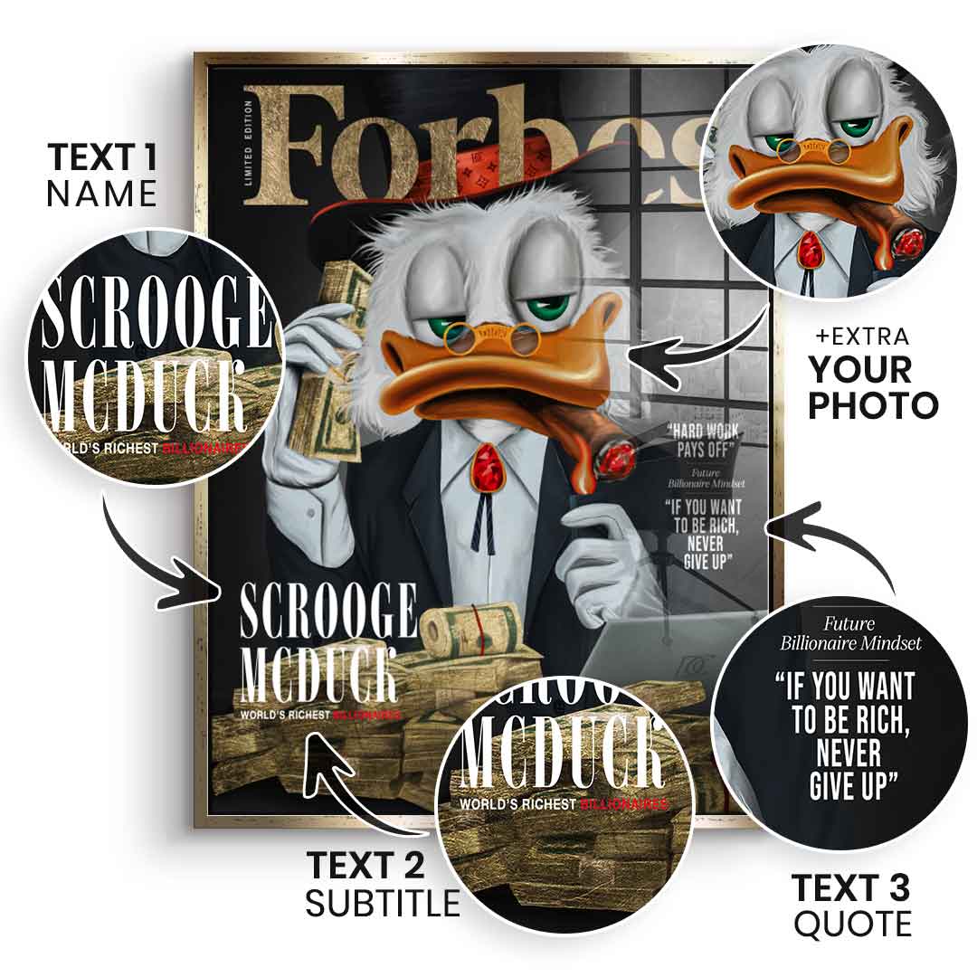 Personalisierbar Billionaire Duck - Blattgold