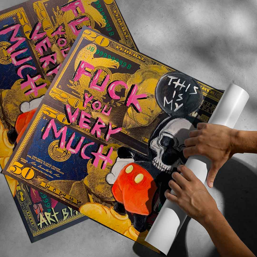 Badass Comic Mouse - Poster