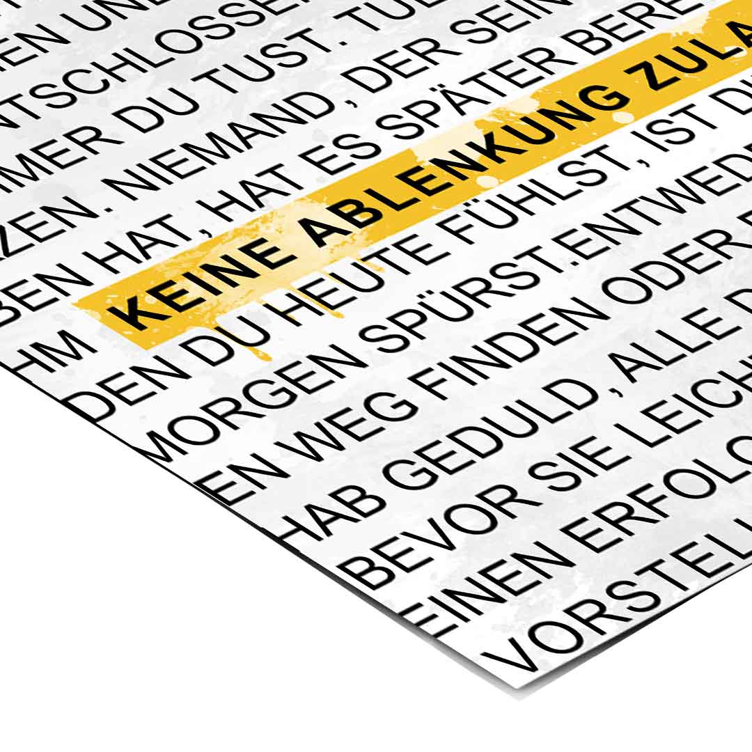 No distractions - Poster