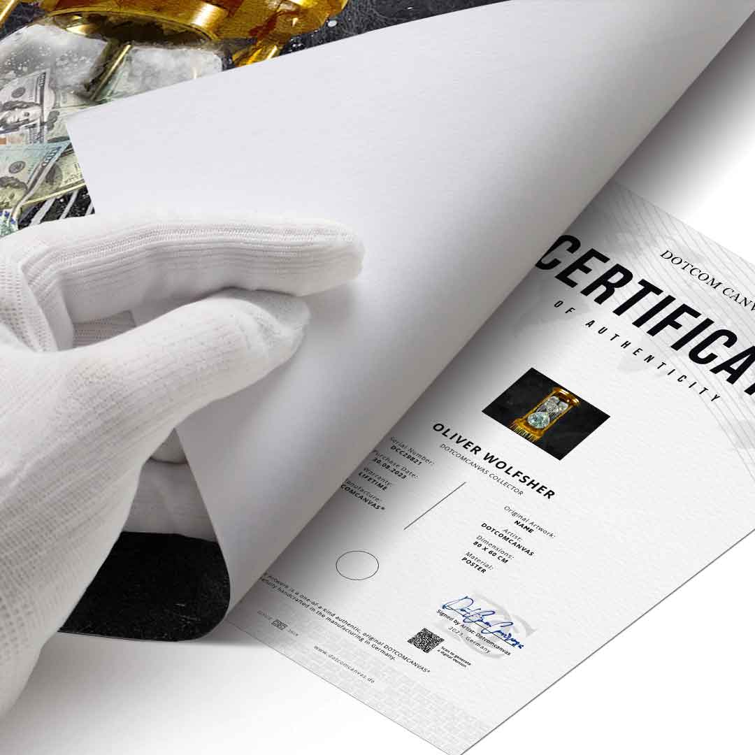 Hourglass of Money Black Edition - Poster