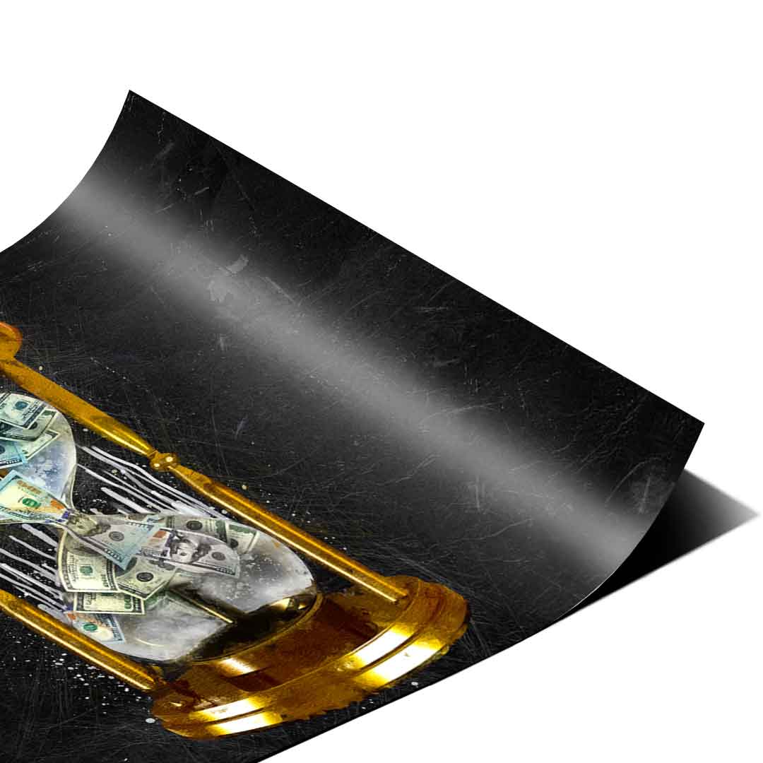 Hourglass of Money Black Edition - Poster