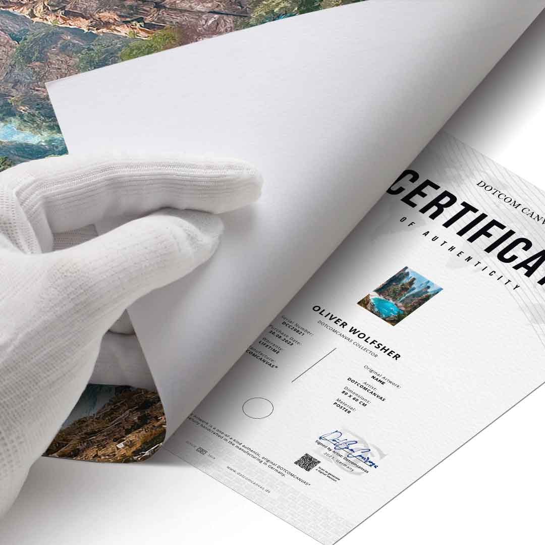 Sea in Hills - Poster