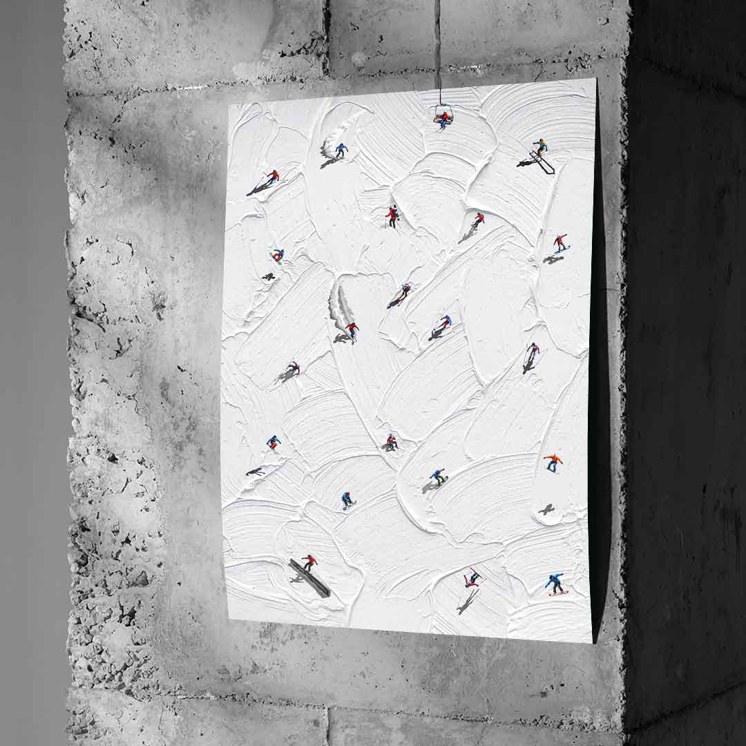 Skis or snowboard - poster