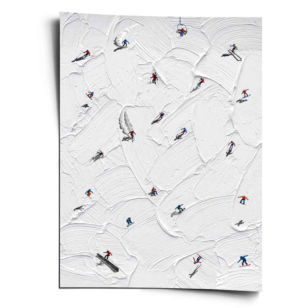 Skis or snowboard - poster
