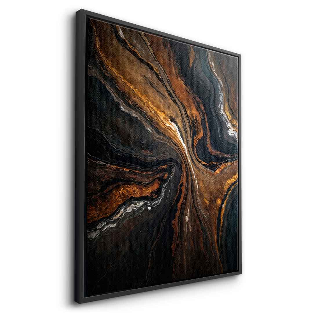 Golden Tones in Dark Stone