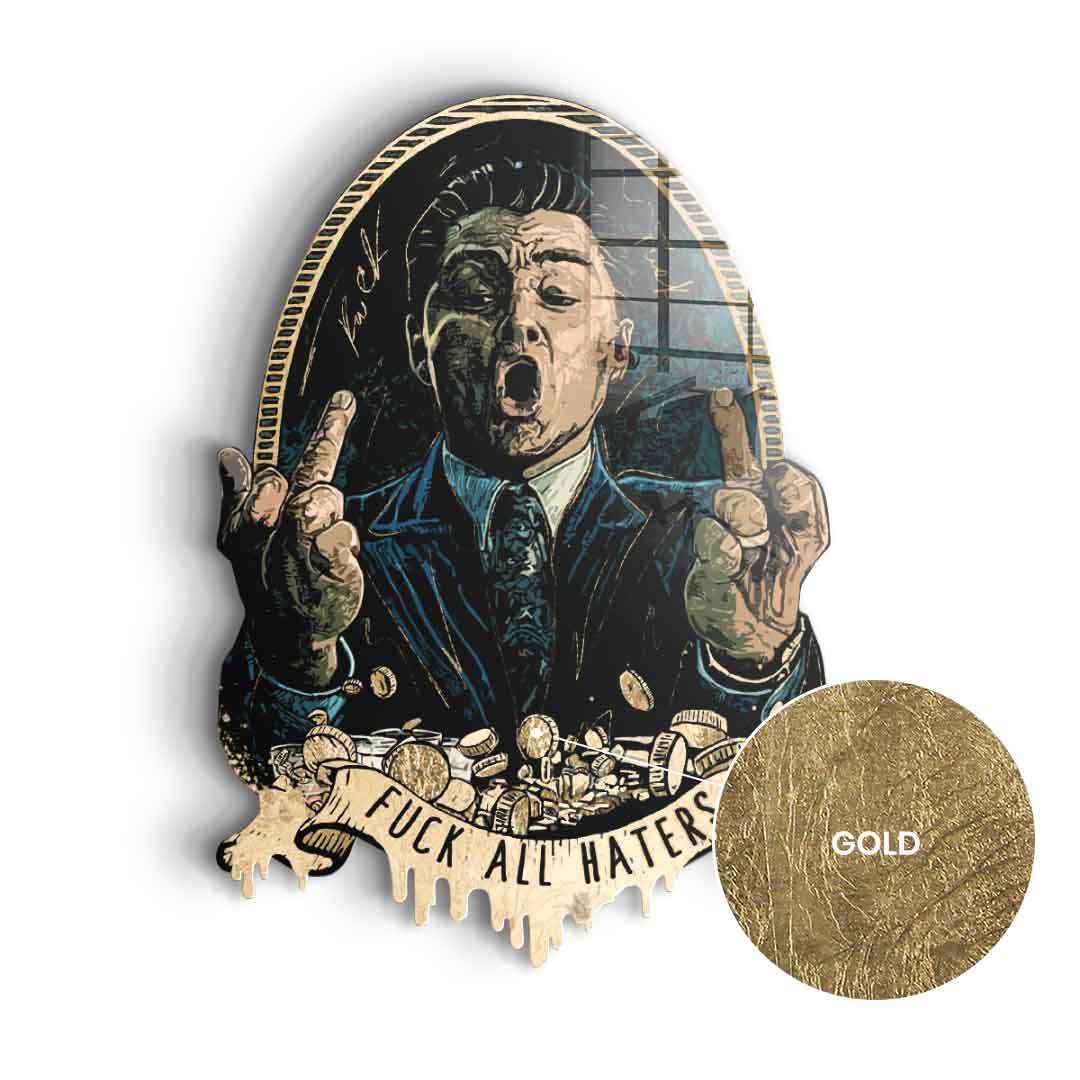 Wandskulptur Royal American Canvas - Blattgold