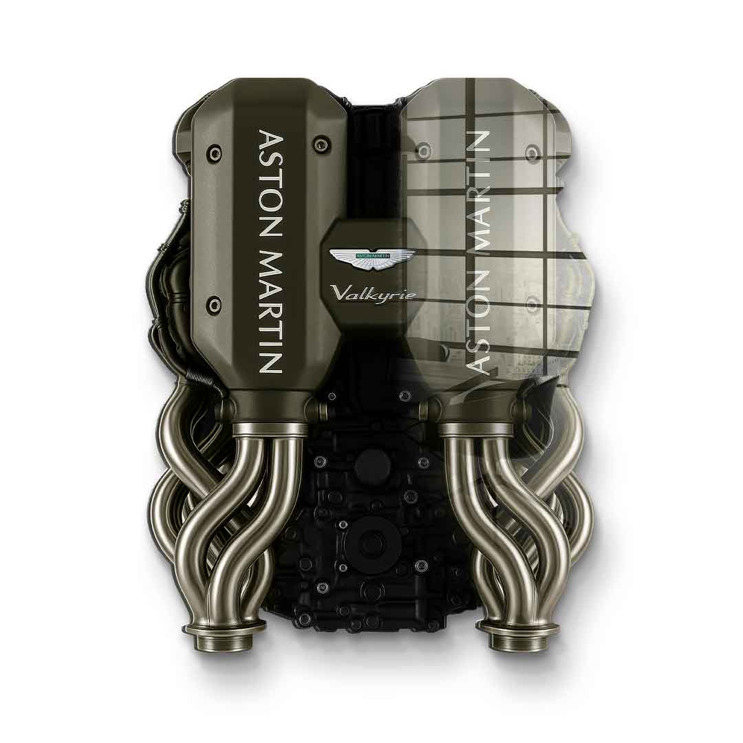 Wandskulptur Aston Martin Engine - Acrylglas